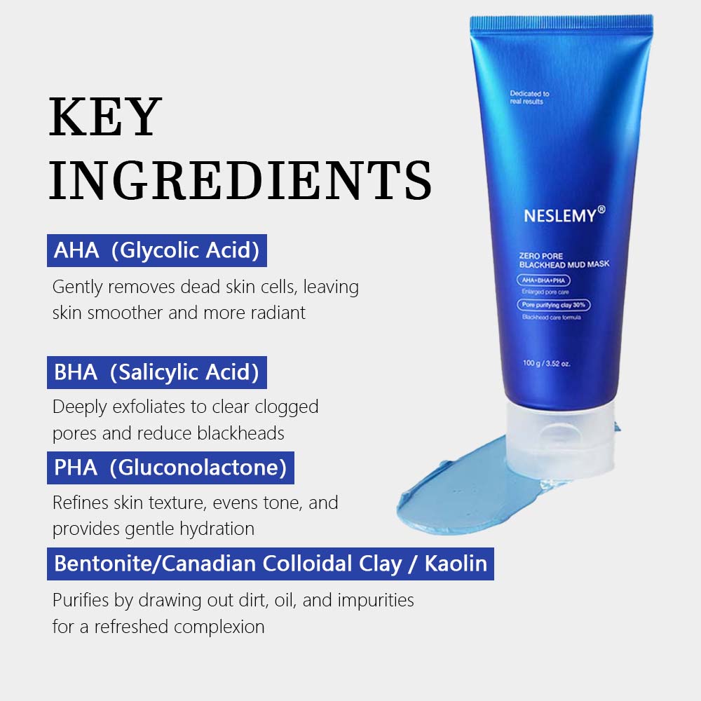 Zero Pore Blackhead Mud Mask – Deep Cleansing & Pore Minimizer